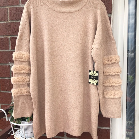 Cliche Sweaters - Cliche’ sweater blush color XL size